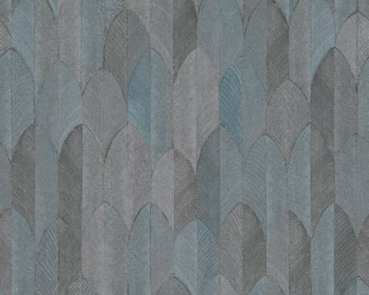 Vliesová tapeta 373733 modrá, šedá, stříbrná grafická / Vliesové tapety na zeď 37373-3 Sumatra (0,53 x 10,05 m) A.S.Création