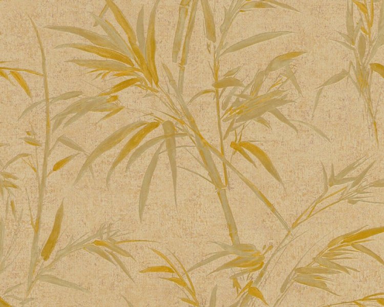 Vliesová tapeta 373767 hnědý, zlatý bambus / Vliesové tapety na zeď 37376-7 Sumatra (0,53 x 10,05 m) A.S.Création