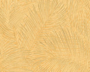 Vliesová tapeta 373711 oranžovo-hnědé, okrové palmové listy / Vliesové tapety na zeď 37371-1 Sumatra (0,53 x 10,05 m) A.S.Création