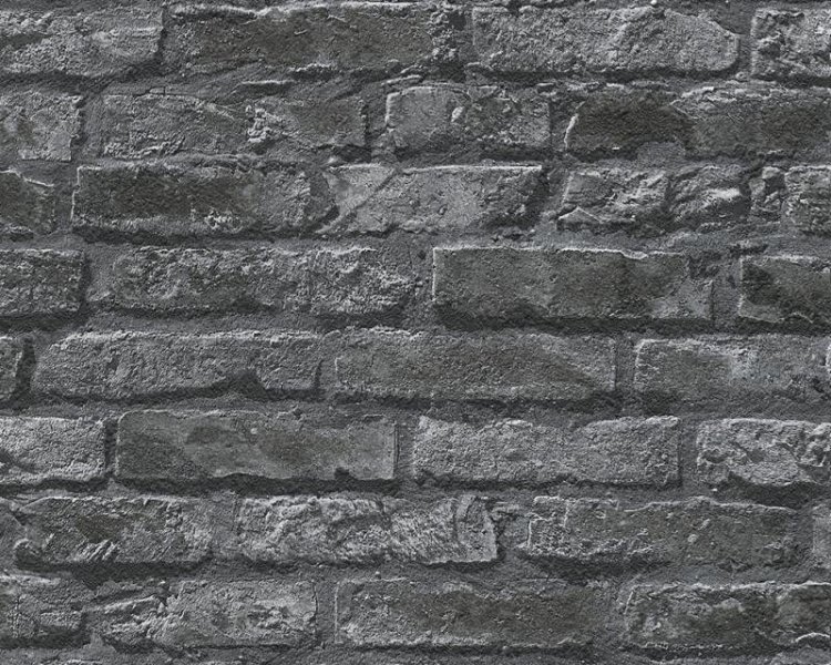 Papírová tapeta 95470-1 černá cihla / Papírové tapety na zeď 954701 Il Decoro (0,53 x 10,05 m) A.S.Création