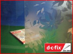Vitrážní samolepicí tapeta transparentní, damašek - květy - značkové vitrážové samolepící tapety d-c-fix