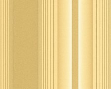 Vliesová neobarokní zlatá tapeta s pruhovaným vzorem, elegantní a bohatá, metalická, hladká, lesklá. Originální vliesová zámecká tapeta z kolekce Hermitage 10 výrobce A.S. Création