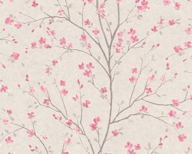 Vliesová tapeta květy, třešeň, sakura, asijský vzor, růžová, hnědá, bílá 379121 / Tapety na zeď 37912-1 Metropolitan Stories 2 (0,53 x 10,05 m) A.S.Création