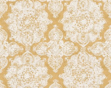 Vliesová tapeta barokní vzor, zlatá, bílá, metalická 370901 / Tapety na zeď 37090-1 Trendwall (0,53 x 10,05 m) A.S.Création