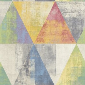 Vliesová tapeta 410914 geometrická, barevné trojúhelníky / Tapety na zeď Hyde Park (0,53 x 10,05 m) Rasch