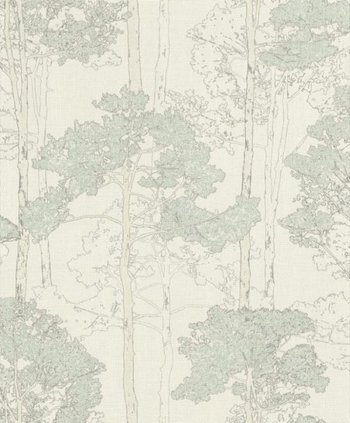 Vliesová tapeta 410815 stromy, krémová, béžová / Tapety na zeď Hyde Park (0,53 x 10,05 m) Rasch