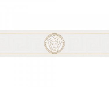 Luxusní vliesová bordura tapeta 93522-3 bílá, zlatá / Bordury tapety na zeď 935223 Versace 3 (0,13 x 10,05 m) A.S.Création