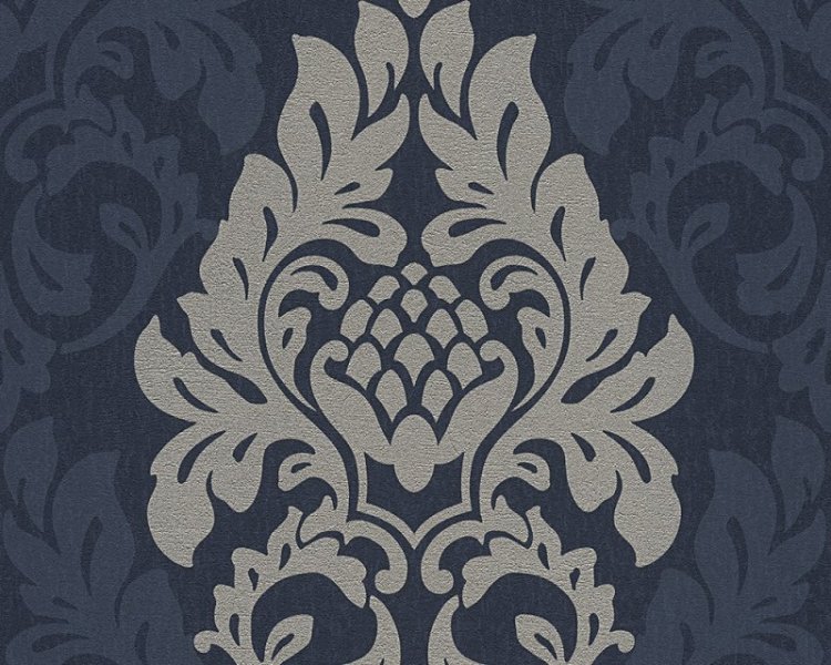 Luxusní vliesová tapeta zámecká modrá, stříbrná 96190-5 / Tapety na zeď 961905 Fleece Royal AS (0,53 x 10,05 m) A.S.Création