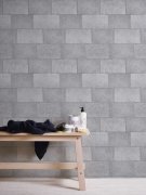 Vliesová tapeta dlaždicový vzor, metalický efekt, šedá barva - vliesová tapeta na zeď od A.S.Création