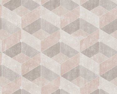 Vliesová tapeta retro dlaždice ve tvaru diamantů, béžová, hnědá, krémová 382021 / Tapety na zeď 38202-1 Titanium 3 (0,53 x 10,05 m) A.S.Création