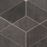 Vliesová tapeta dlaždice, retro diamantový vzor, hnědá,černá, zlatá barva, metalický efekt - vliesová tapeta na zeď od A.S.Création