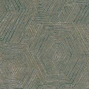 Vliesová tapeta grafická, etno zelená, metalická 386984 / Tapety na zeď 38698-4 My Home My Spa (0,53 x 10,05 m) A.S.Création