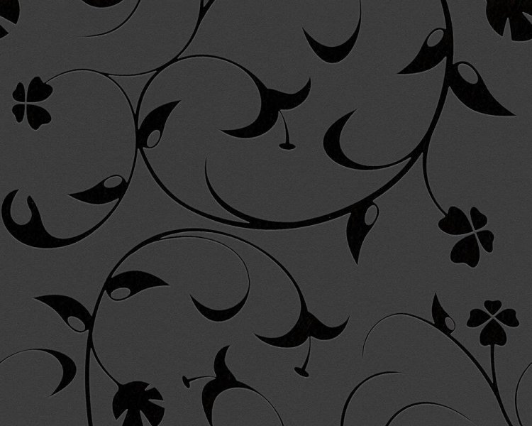 Černá vliesová tapeta Lars Contzen 5671-23 / Tapety na zeď 567123 Black and White, Flock (0,53 x 10,05 m) A.S.Création