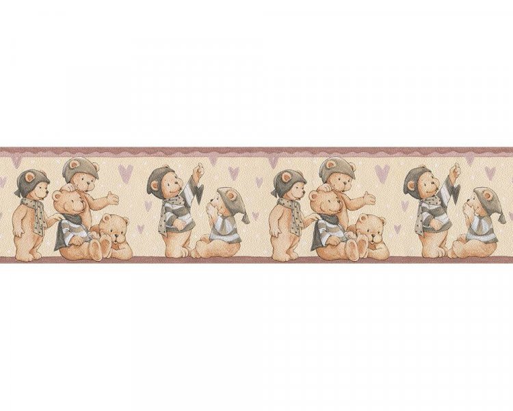 Dětská bordura Medvídci, hnědá 879325 / tapetové bordury na zeď 8793-25 (0,17 x 5 m) A.S.Création