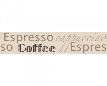 Samolepící bordura Coffee, krémová 266231 / tapetové bordury na zeď 2662-31 (0,13 x 5 m) A.S.Création