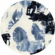 abstraktní  kruhová samolepicí vliesová fototapeta D1-044 - Arty Blue z kolekce Komar Dots