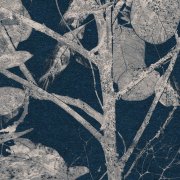 kruhová samolepicí vliesová fototapeta D1-033 - Branch - větev s listy z kolekce Komar Dots - dějiny umění - působivé detaily