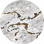 Mramor - kruhová samolepicí vliesová fototapeta D1-048 - Marble Vibe z kolekce Komar Dots