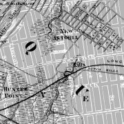 kruhová samolepicí vliesová fototapeta D1-056 - Map New York z kolekce Komar Dots - působivé detaily