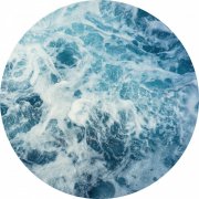 Ranní moře - kruhová samolepicí vliesová fototapeta D1-040 - Ocean Twist z kolekce Komar Dots