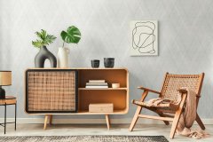 Vliesová tapeta 388243 s bílým, šedým a metalickým diamantovým vzorem a 3D efektem. Kolekce BOS - battle of style / bitva - souboj stylů od německého výrobce tapet A.S.Création