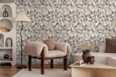 Vliesová tapeta šedé listy 791503 / Tapety na zeď 79150-3 Nordic Feeling (0,53 x 10,05 m) A.S.Création