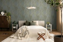 Vliesová tapeta šedé a zelené listy 791491 / Tapety na zeď 79149-1 Nordic Feeling (0,53 x 10,05 m) A.S.Création