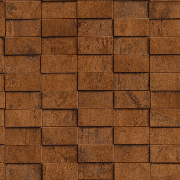 Vliesová tapeta 3D efekt hnědá, industriální styl 497120 / Vliesové tapety na zeď Factory VI (0,53 x 10,05 m) Rasch