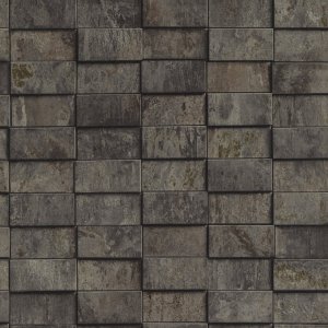 Vliesová tapeta 3D efekt šedá, industriální styl 497137 / Vliesové tapety na zeď Factory VI (0,53 x 10,05 m) Rasch