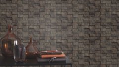 Vliesová tapeta 3D efekt šedá, industriální styl 497137 / Vliesové tapety na zeď Factory VI (0,53 x 10,05 m) Rasch