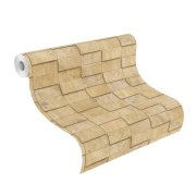 Vliesová tapeta 3D efekt zlatá, industriální styl 497144 / Vliesové tapety na zeď Factory VI (0,53 x 10,05 m) Rasch