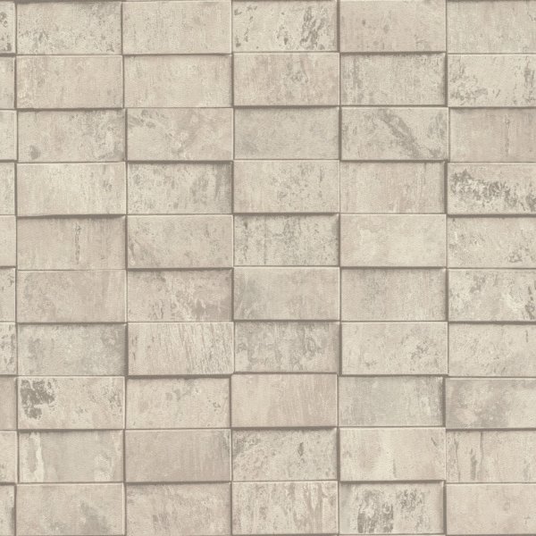 Vliesová tapeta 3D efekt šedá, industriální styl 497151 / Vliesové tapety na zeď Factory VI (0,53 x 10,05 m) Rasch