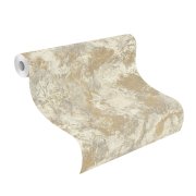 Vliesová tapeta béžovo-krémový mramor 497236 / Vliesové tapety na zeď Factory VI (0,53 x 10,05 m) Rasch