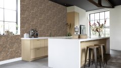 Vliesová tapeta hnědý mramor 497250 / Vliesové tapety na zeď Factory VI (0,53 x 10,05 m) Rasch