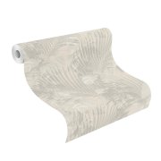 Vliesová tapeta listy - šedá, béžová 600148 / Tapety na zeď Schöner Wohnen CL (0,53 x 10,05 m) Rasch