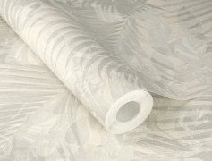 Vliesová tapeta listy - šedá, béžová 600148 / Tapety na zeď Schöner Wohnen CL (0,53 x 10,05 m) Rasch