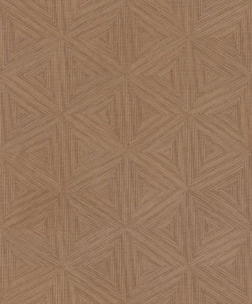 Vliesová tapeta geometrická, hnědá 571295 / Tapety na zeď Back to Nature (0,53 x 10,05 m) Rasch