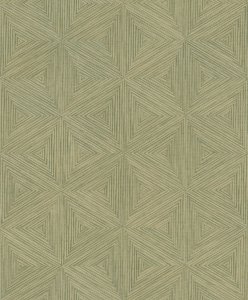Vliesová tapeta geometrická, zelená 571288 / Tapety na zeď Back to Nature (0,53 x 10,05 m) Rasch