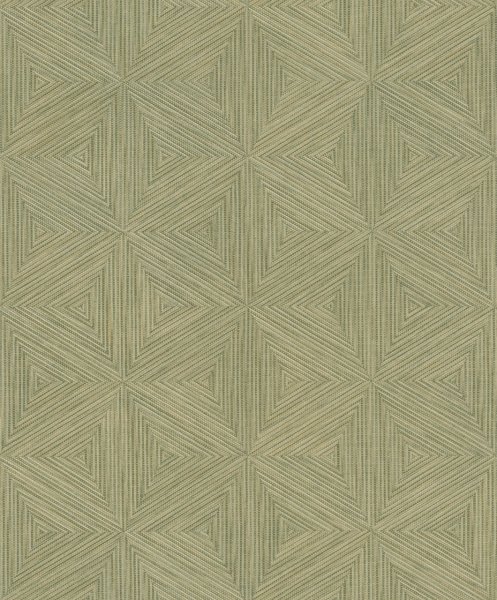 Vliesová tapeta geometrická, zelená 571288 / Tapety na zeď Back to Nature (0,53 x 10,05 m) Rasch