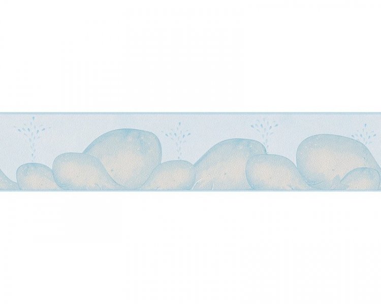 Dětská papírová tapeta, bordura na zeď modrá s mořským motivem 30337-1 / Papírové tapety, bordury pro děti 303371 Lovely Friends AS (0,13 x 5 m) A.S.Création