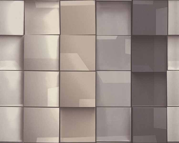 Vliesová tapeta geometrická, hnědá 96020-2 / Tapety na zeď 960202 Move your Wall AS (0,53 x 10,05 m) A.S.Création
