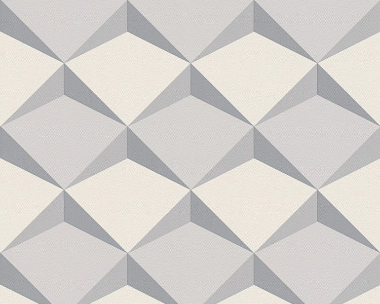 Vliesová tapeta geometrický vzor šedá, bílá 96031-3 / Tapety na zeď 960313 Move your Wall AS (0,53 x 10,05 m) A.S.Création
