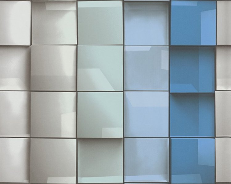 Vliesová tapeta modrá geometrická 96020-1 / Tapety na zeď 960201 Move your Wall AS (0,53 x 10,05 m) A.S.Création