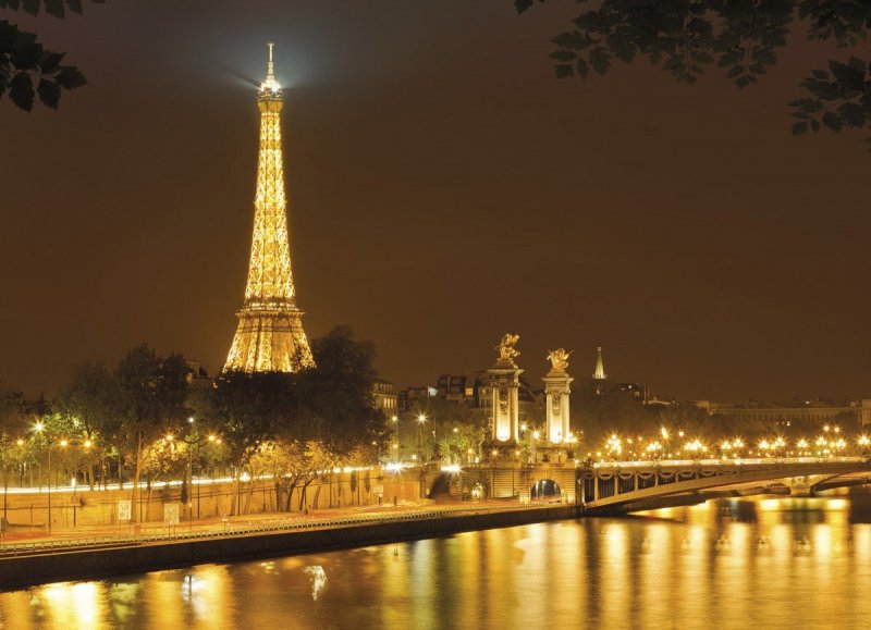 Fototapeta Eiffelovka - Eiffelova věž Paříž Nuit d´Or 4-321 / Obrazové tapety a fototapety na zeď Komar (254 x 184 cm)
