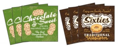 Samolepicí dekorace na kachličky sušenky TI-006 / Cookies nálepky na kachličky (15 x 15 cm) Dimex