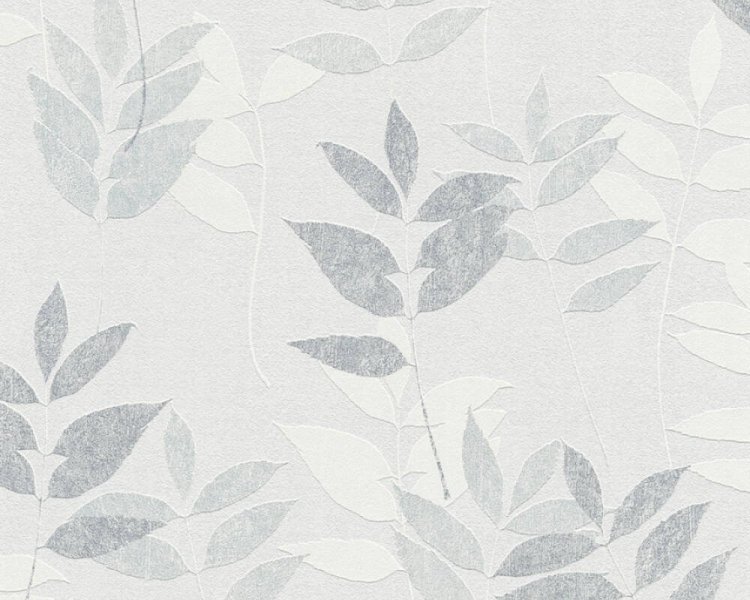 Vliesová tapeta 372614 šedé listy / Vliesové tapety na zeď  37261-4 Blooming (0,53 x 10,05 m) A.S.Création