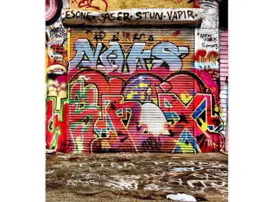 Vliesová fototapeta Ulice s graffiti 225 x 250 cm + lepidlo zdarma / MS-3-0321 vliesové fototapety na zeď DIMEX