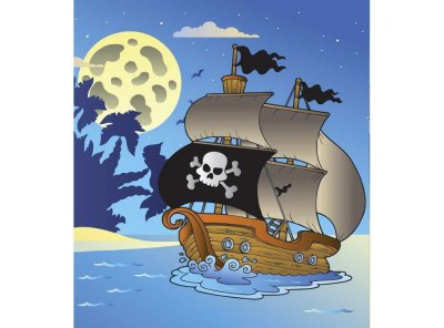 Vliesová fototapeta Pirátská loď 225 x 250 cm + lepidlo zdarma / MS-3-0335 vliesové fototapety na zeď DIMEX