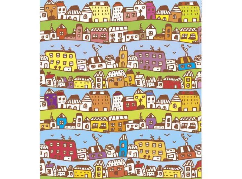 Vliesová fototapeta Městečko 225 x 250 cm + lepidlo zdarma / MS-3-0345 vliesové fototapety na zeď DIMEX