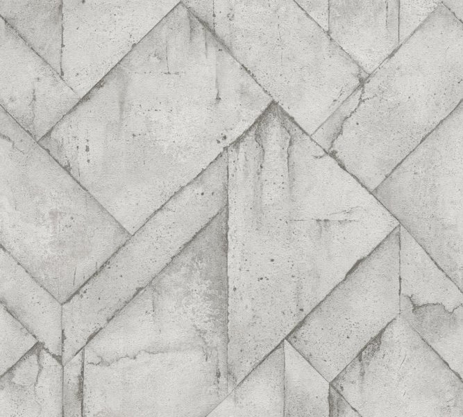 Moderní vliesová tapeta grafický vzor, barva šedá, bílá, černá 377413 / Tapety na zeď 37741-3 Industrial (0,53 x 10,05 m) A.S.Création